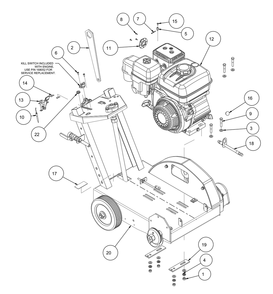 Section 01 Diagram and Parts List for MK-1609H 157867 MK Diamond Concrete Saw